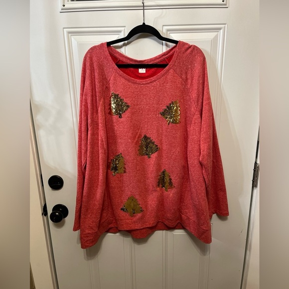 Holiday Time Christmas Top NWOT 20W-22W - Picture 1 of 9